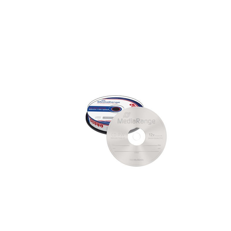 MediaRange CD-RW 700MB 80min 12x speed, rewritable, Cake 10