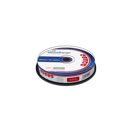 MediaRange CD-RW 700MB 80min 12x, reescribible, Tarrina 10