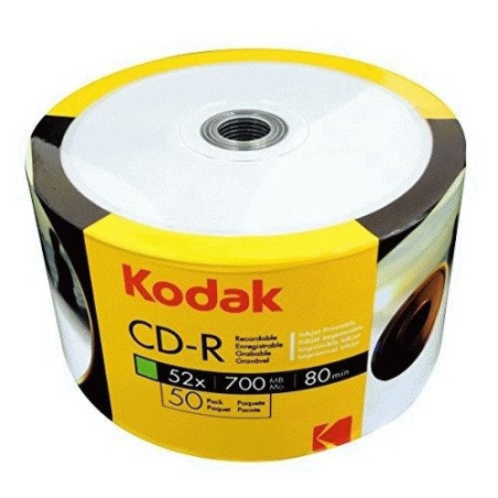 Kodak CD-R 52X Stampabile inkjet su tutta la superficie 80min/700MB K1230150