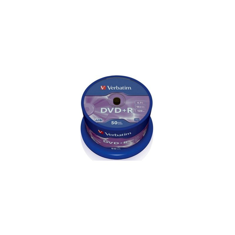 Verbatim DVD+R AZO 4,7GB 16X superficie argento opaco campana 50