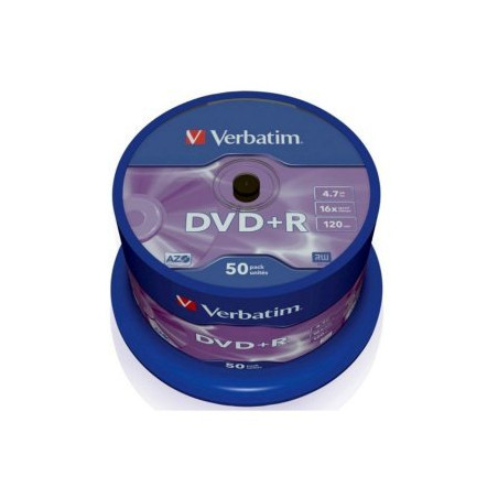 Verbatim DVD+R 4,7 GB 16x – Tarrina 50 | DVDi.es