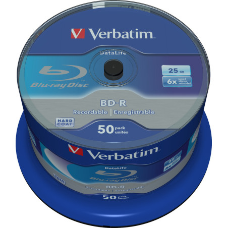 Blu-ray Verbatim BD-R HTL SL Datalife 25GB 6x 50 Pack