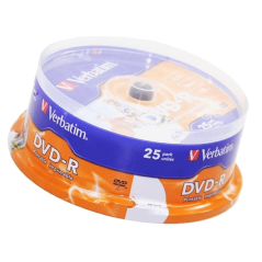Verbatim DVD-R 4,7 GB 16x stampabile – Campana 25 | DVDi.es