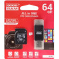 Goodram Micro SDHC 64GB classe 10 UHS + adattatore + lettore USB Type-C Goodram Micro SDHC 64GB classe 10 UHS + adattatore + lettore USB Type-C