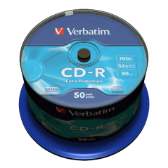 Verbatim CD-R 700 MB 52x – Tarrina 50 | DVDi.es