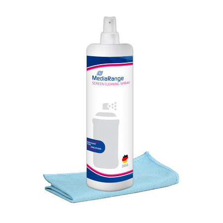 MediaRange Screen cleaning liquid with microfibre cloth, 250ml