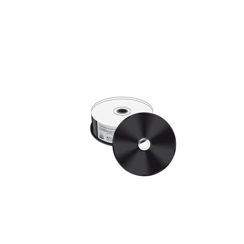 CD-R MediaRange Imprimible inkjet superficie completa tarrina 25 uds. (negro)