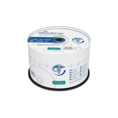 MediaRange Medical line DVD-R 4,7GB|120min 16x, stampabile inkjet su tutta la superficie, campana 50