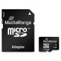 MediaRange microSDHC memory card, Class 10, with SD adapter, 4GB