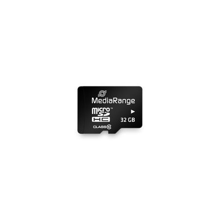 MediaRange Scheda di memoria microSDHC, classe 10, con adattatore SD, 32GB