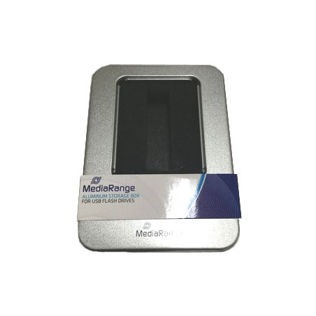 MediaRange Aluminum storage box, for USB flash drives 115x85x22 mm