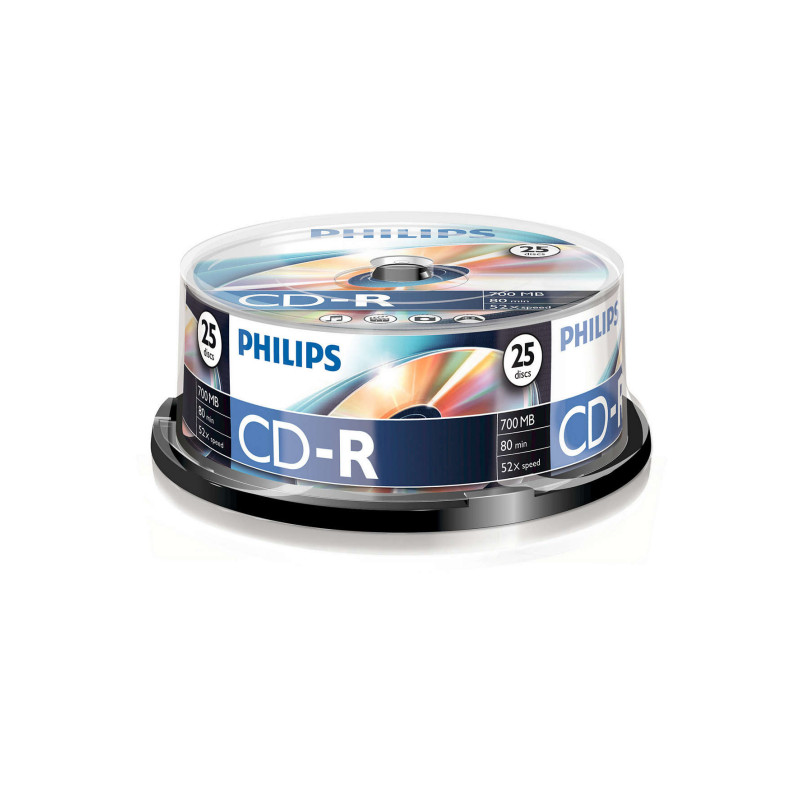Philips CD-R 80min 700MB 52x Cakebox (25 pcs)
