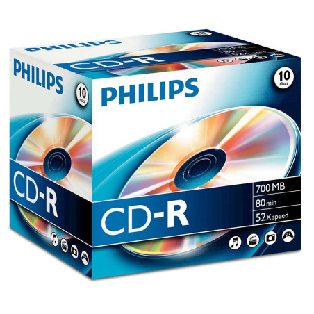 Philips CD-R 80 min 700 Mo 52x Jewel Case (10 pcs)