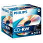 Philips CD-RW 80min 700MB 4-12x Jewel Case (10 pz.)