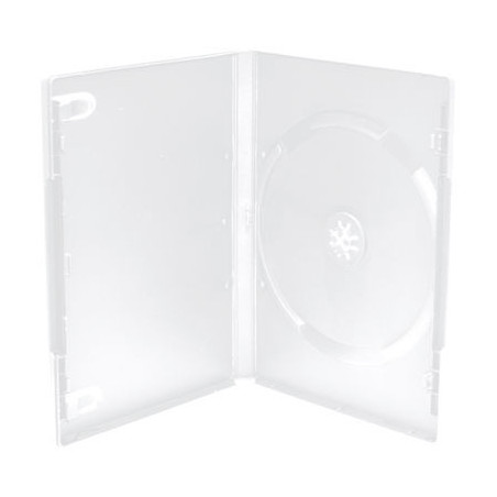 Boîtier DVD pour 1 disque 14mm transparent, qualité MediaRange