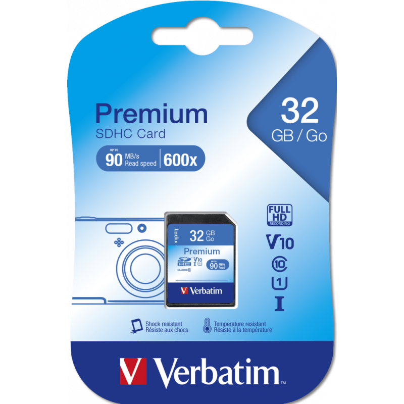 Verbatim Scheda di memoria SDHC 32GB secure digital classe 10