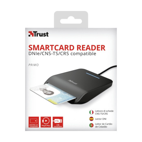 Trust Primo Smartcard Lector de DNI Electronico 3.0 - USB 2.0 - Cable de 1m