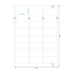 MediaRange, permanent adhesive, 63.5x33.9mm, white, 1.200 labels