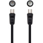 Nanocable Cable de Antena TV 75 OHM Macho/Hembra 1.80m - Color Negro