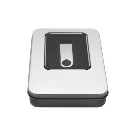 Boitier MediaRange en aluminium, pour clés USB, 115 x 85 x 22mm, silver