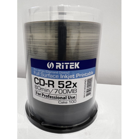 CD-R TRAXDATA 700MB INKJET PRINTABLE GLOSSY DIAMOND- 100 UNI