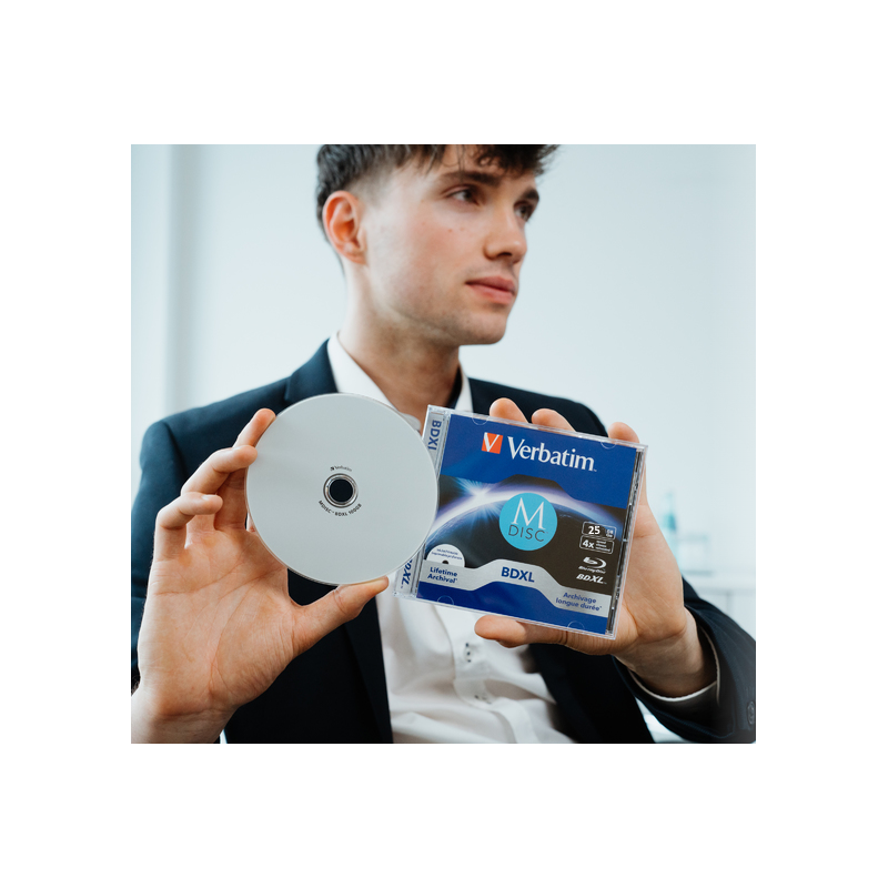 Verbatim BD-R 25 GB - Dischi Blu-Ray Registrabili, 5 Unit&agrave; In Jewel Case, Per Archiviazione HD