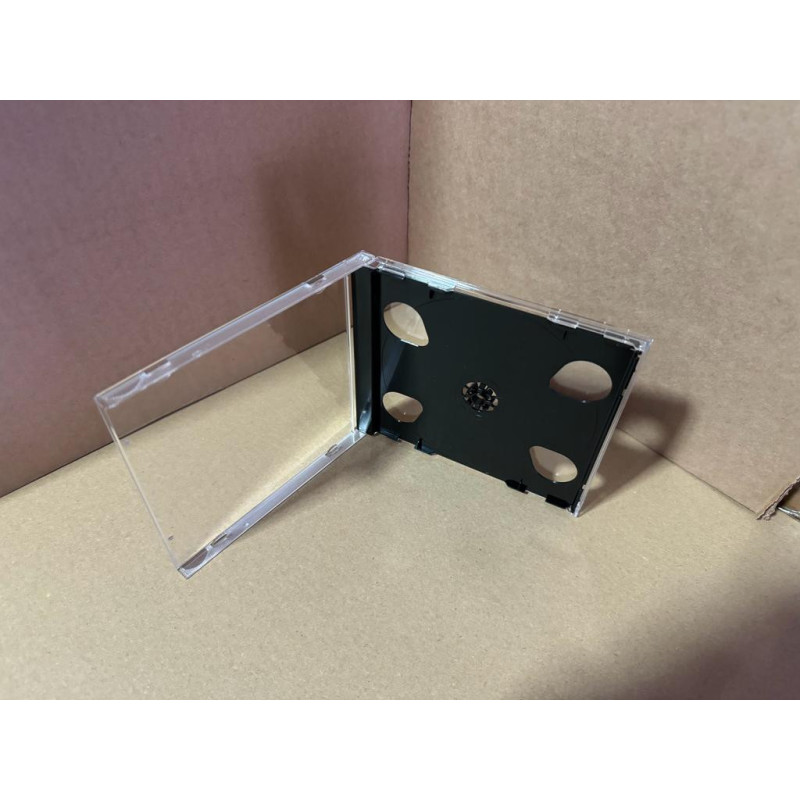 Custodia CD Jewelcase per 2 dischi, 10,4mm, vassoio nero
