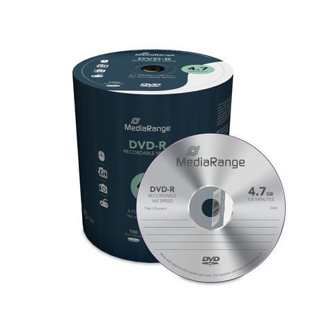 MediaRange DVD-R 4,7GB 16x Cake 100 | DVDi.es