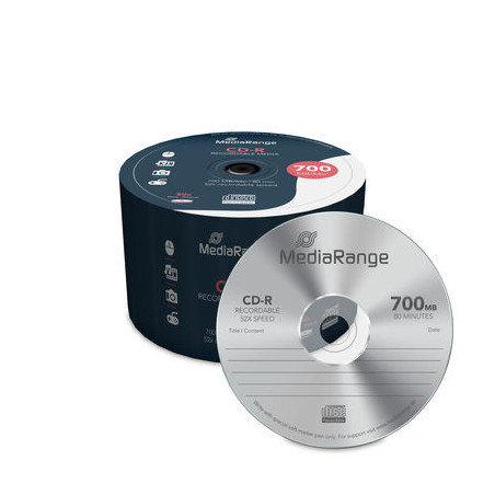 MediaRange CD-R 700 MB 52x – Tarrina 50 | DVDi.es
