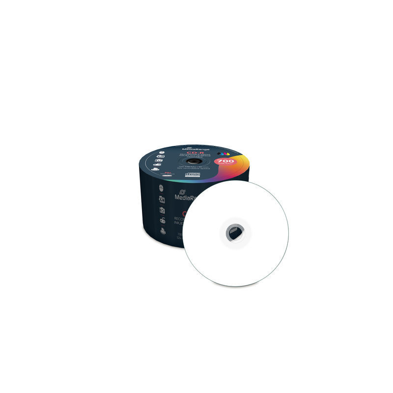 CD-R 52x Bedruckbar MediaRange 700MB, vollflächig, Spindel 50 CD-R 52x Bedruckbar MediaRange 700MB, vollflächig, Spindel 50