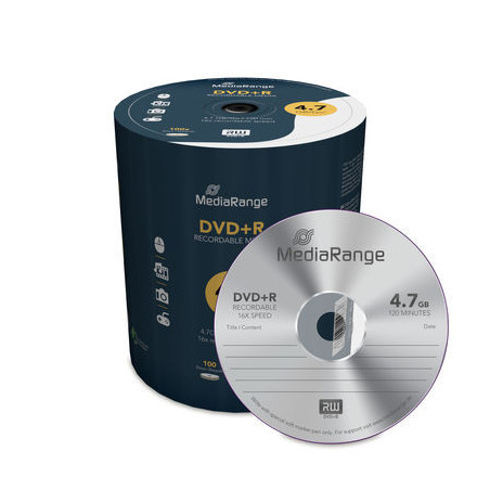 MediaRange DVD+R 4,7 Go 16x – Spindle 100 | DVDi.es