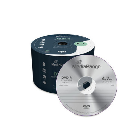 MediaRange DVD-R 4,7 GB 16x – Spindel 50 | DVDi.es
