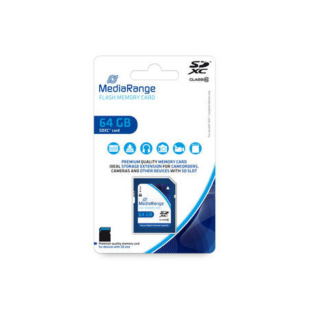 MediaRange SDXC™ memory card, Class 10, 64GB