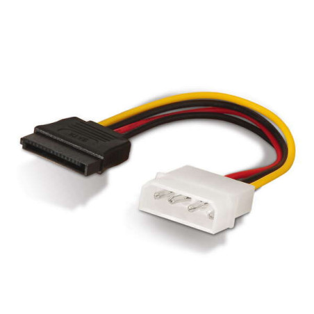 Cable SATA Alimentacion - Molex 4pin/M-SATA Hembra - 16cm - 100% Cobre