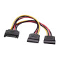 SATA Power Cable - SATA/M-2xSATA/F - 20cm