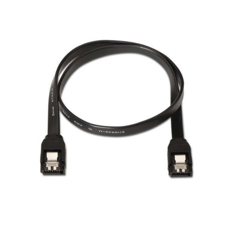 Cable SATA III Datos 6G con Anclajes - 0.5m para Disco Duro SATA I - II - III SSD