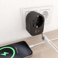 Wall socket adapter with 1 outlet | DVDi.es