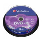 Verbatim DVD+R AZO 4.7GB 16X superfície prateada mate cake 10