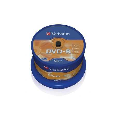 Verbatim DVD-R 4,7 Go 16x – Spindle 50 | DVDi.es
