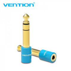 Adaptador jack 6,5 mm macho a jack 3,5 mm hembra, azul