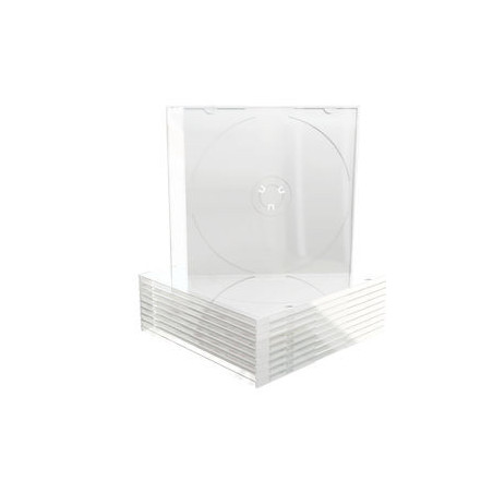 CD Slimcase for 1 disc, 5.2mm, transparent tray, Pack 10