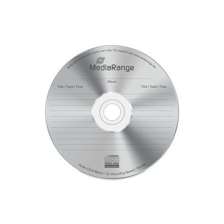 MediaRange Audio CD-R 700MB 80min 12x speed, Cake 25