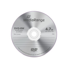 MediaRange DVD-RW 4,7GB 120min 4x, Wiederbeschreibbar, Spindel 10