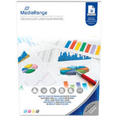 MediaRange DIN A4 Photo Paper for laser printers, matte-coated, 120g, 100 sheets