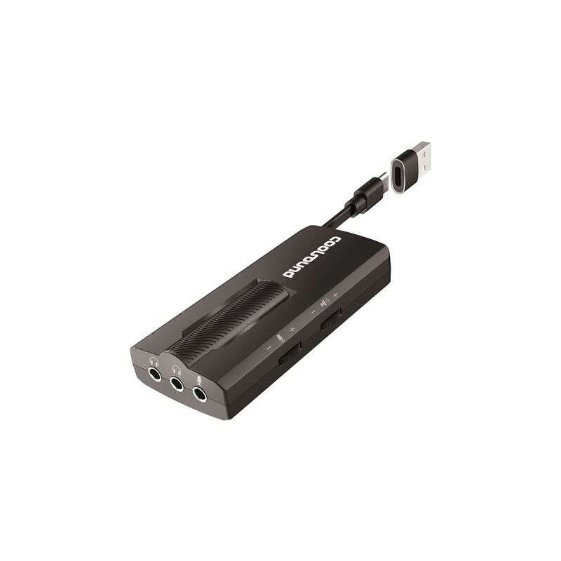 Coolsound Sound Card Externa 7.1 USB-C - Adaptador a USB-A