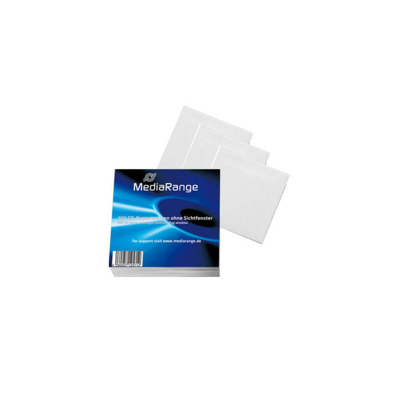 Pack 100 bolsas CD papel c/aba s/janela