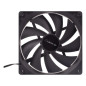 Ventilateur Unykach 140 mm - Vitesse maximale. 1000 tr/min - Couleur noire Ventilateur Unykach 140 mm - Vitesse maximale. 1000 tr/min - Couleur noire