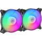 Kit Mars Gaming de 2 ventilateurs FRGB RAINBOW 360 spectaculaires - 120x120x25mm Kit Mars Gaming de 2 ventilateurs FRGB RAINBOW 360 spectaculaires - 120x120x25mm