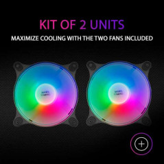 Kit de 2 ventilateurs Mars Gaming FRGB Rainbow 360 | DVDi.es