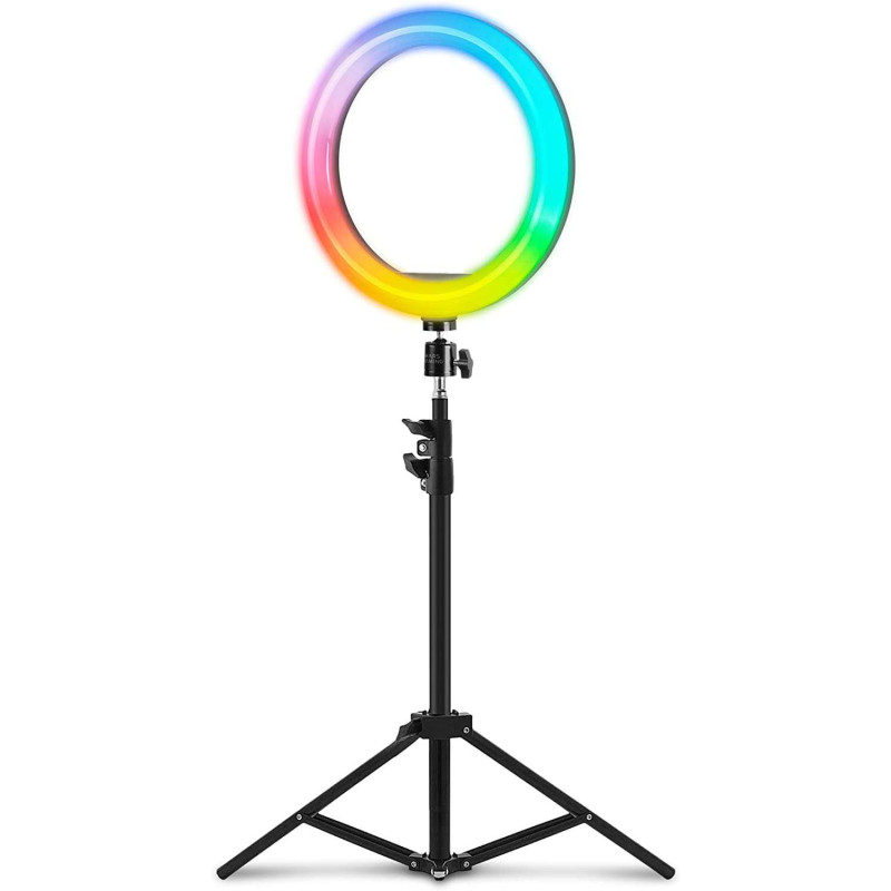 Mars Gaming MGRING USB ARGB Ring Light com tripé até 150 cm